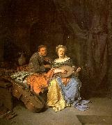 BEGA, Cornelis The Duet  hgg oil painting on canvas